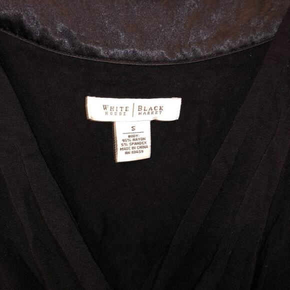 White House Black Market Black Tank with Black Bow in the back - Size Small - Picture 4 of 4